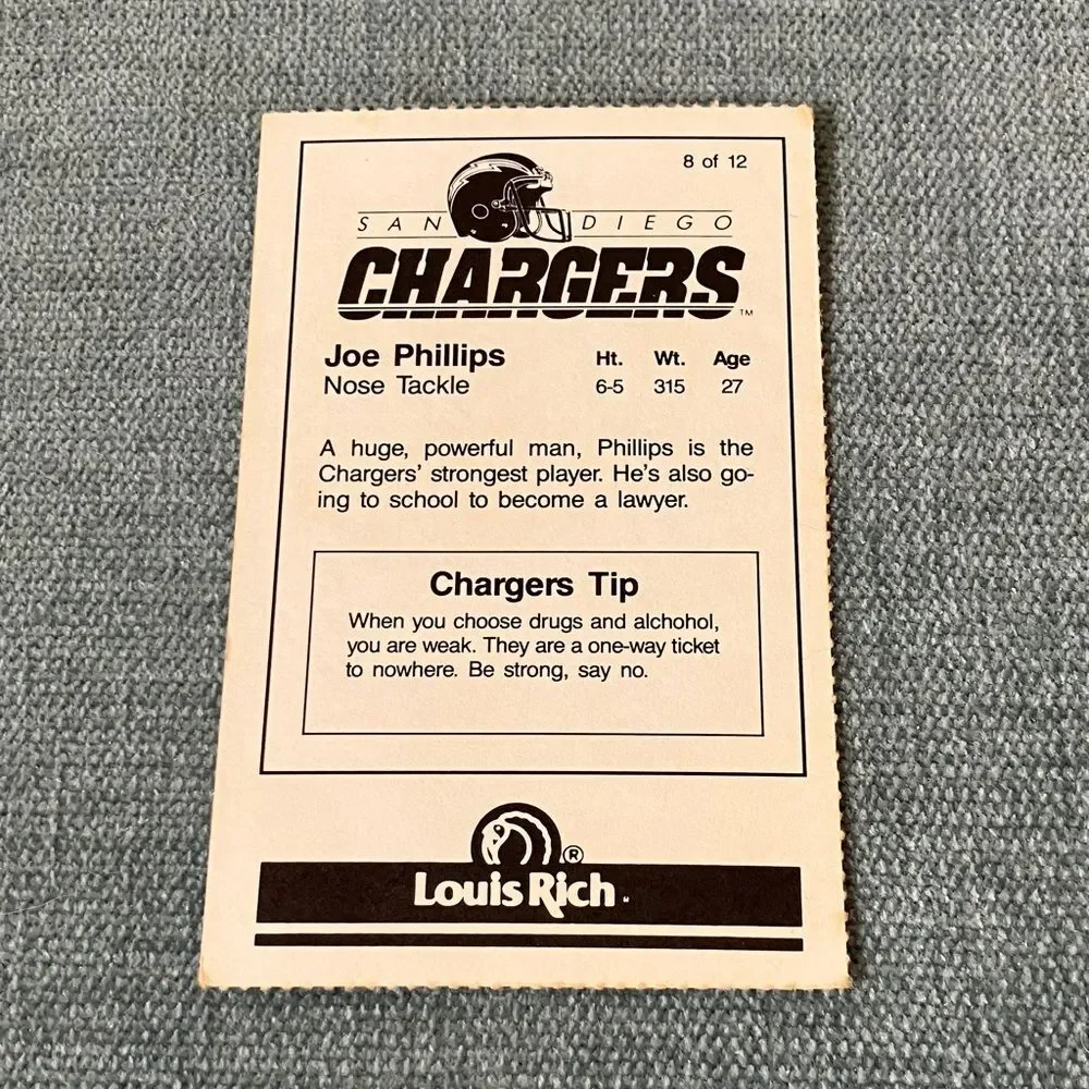 Chargers NFL Football Trading Card Football Card